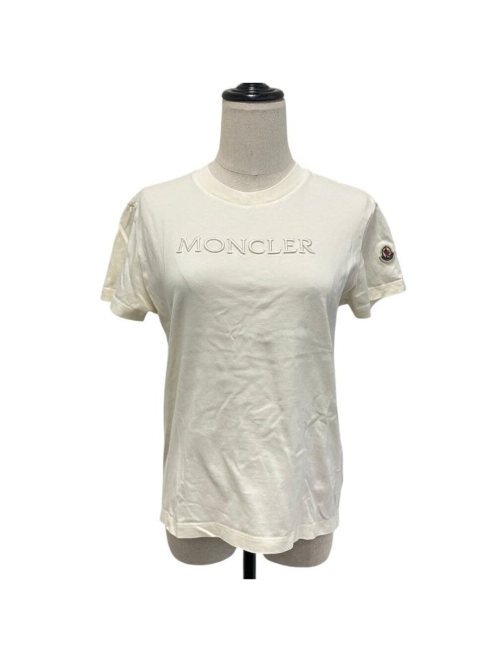 Moncler Maglia Mamica Corta Logo Short Sleeve T-Shirt Ivory Spring Summer XS